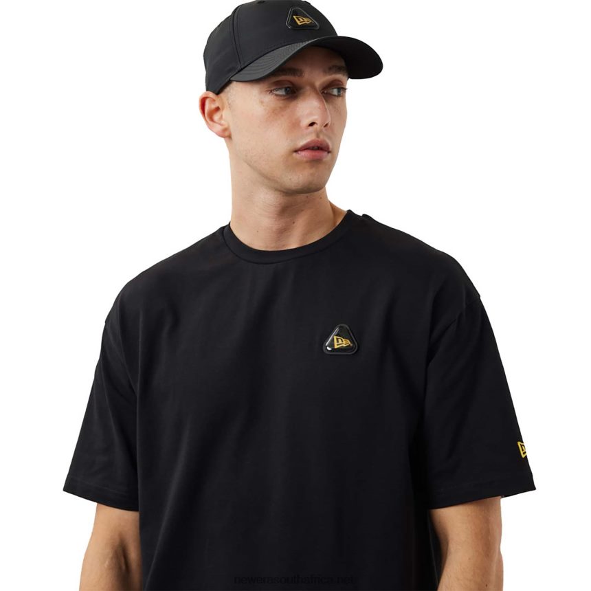 Rubber Patch Black Oversized T-Shirt New Era TRBRBN2948
