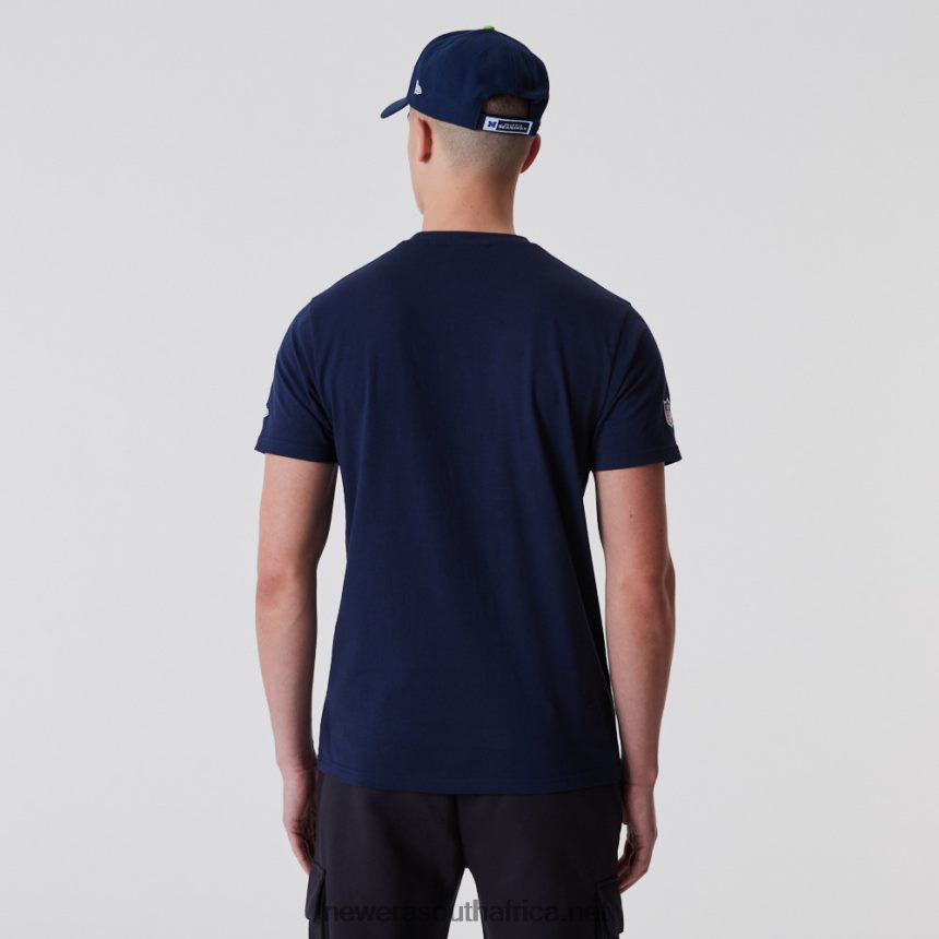 Seattle Seahawks NFL Team Wordmark Dark Blue T-Shirt New Era TRBRBN3057
