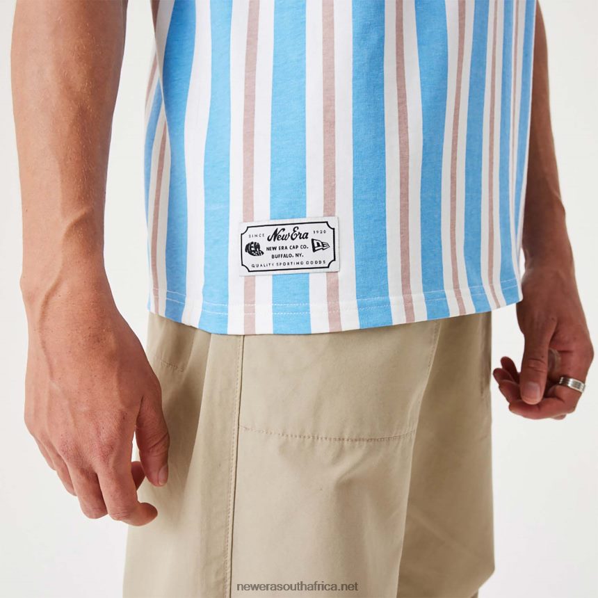 Stripe Open White Oversized T-Shirt New Era TRBRBN2944