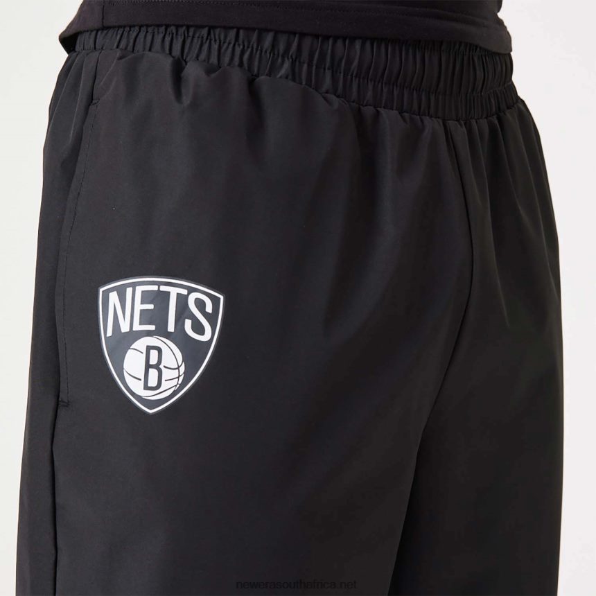 Brooklyn Nets NBA All Over Print Panel Black Joggers New Era TRBRBN2591