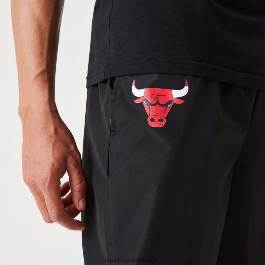 Chicago Bulls NBA All Over Print Panel Black Joggers New Era TRBRBN2593
