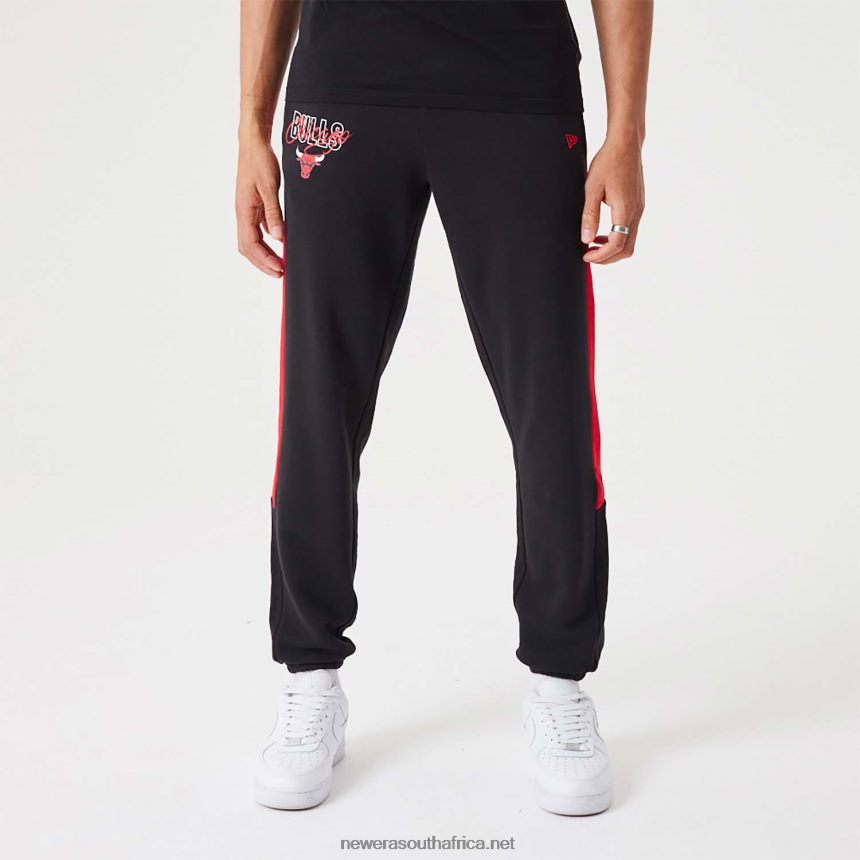 Chicago Bulls NBA Script Black Joggers New Era TRBRBN2607