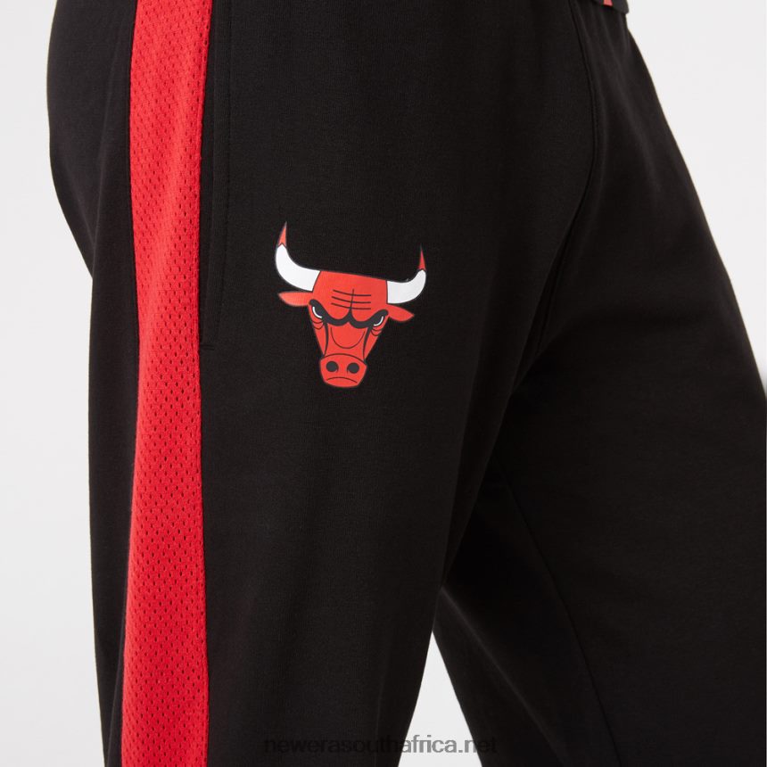 Chicago Bulls NBA Team Logo Stripe Black Joggers New Era TRBRBN2614