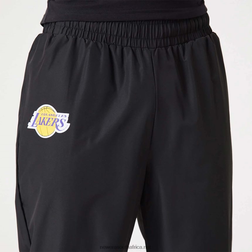 LA Lakers NBA All Over Print Panel Black Joggers New Era TRBRBN2595