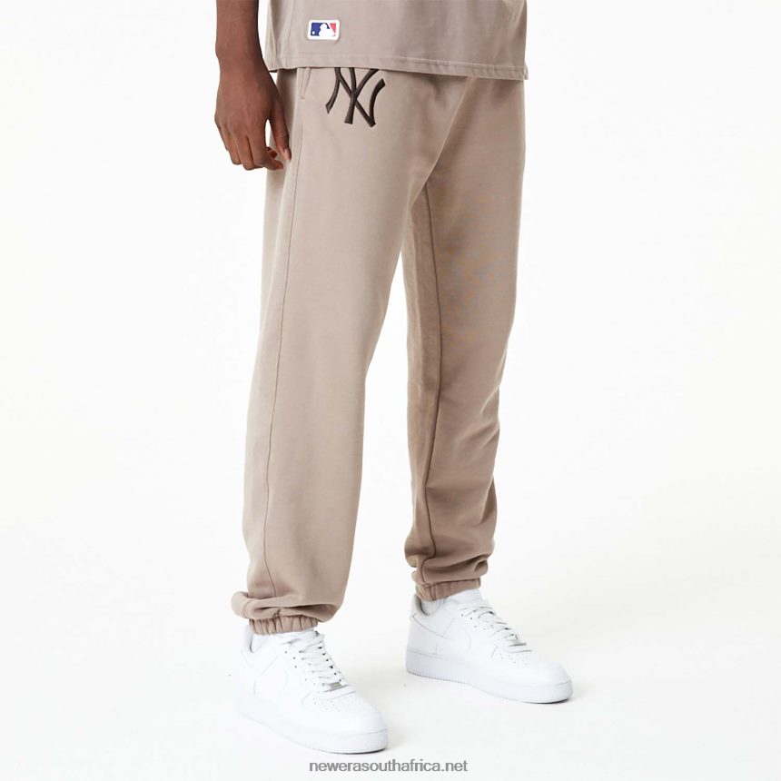 New York Yankees MLB Embroidered Logo Ash Brown Joggers New Era TRBRBN2622