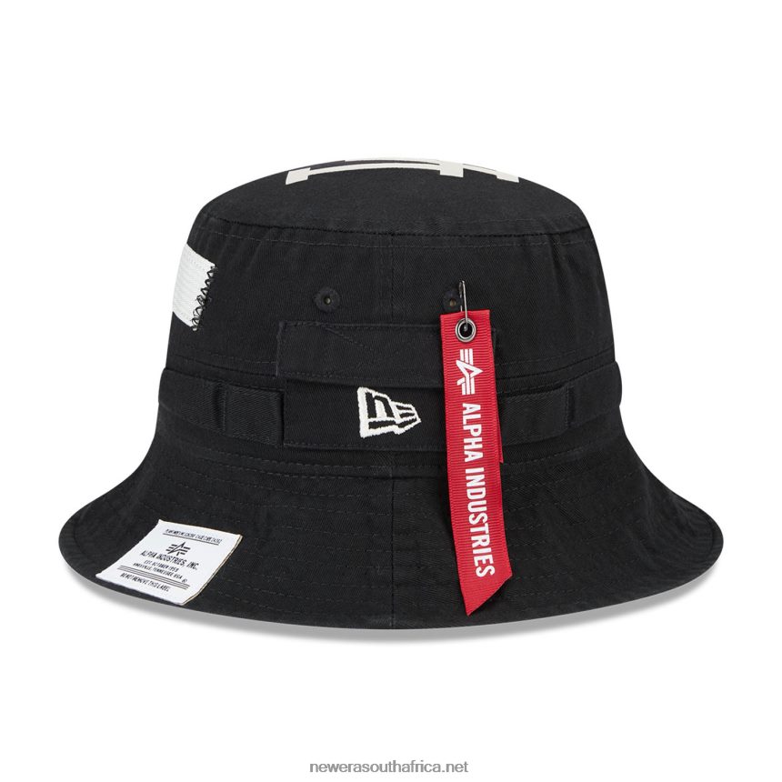 LA Dodgers Alpha Industries X MLB Black Bucket Hat New Era TRBRBN2278