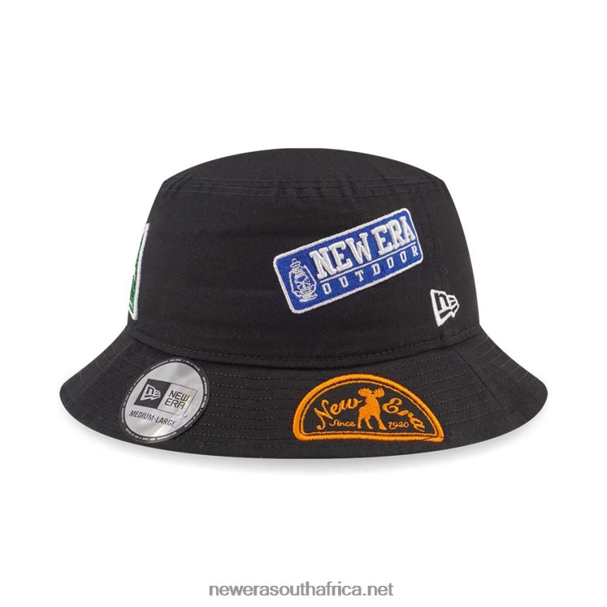Multi Patch Black Bucket Hat New Era TRBRBN2291
