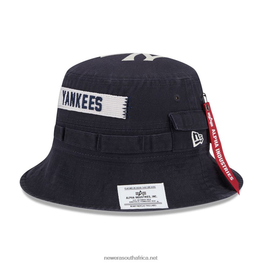New York Yankees Alpha Industries X MLB Navy Bucket Hat New Era TRBRBN2275