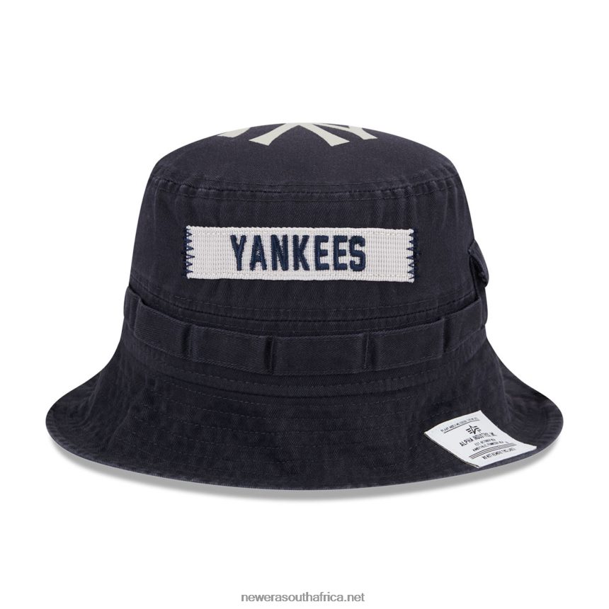 New York Yankees Alpha Industries X MLB Navy Bucket Hat New Era TRBRBN2275