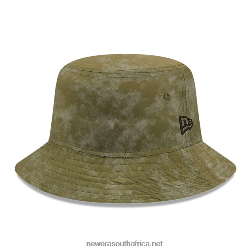 New York Yankees Texture Tie Dye Khaki Bucket Hat New Era TRBRBN2299