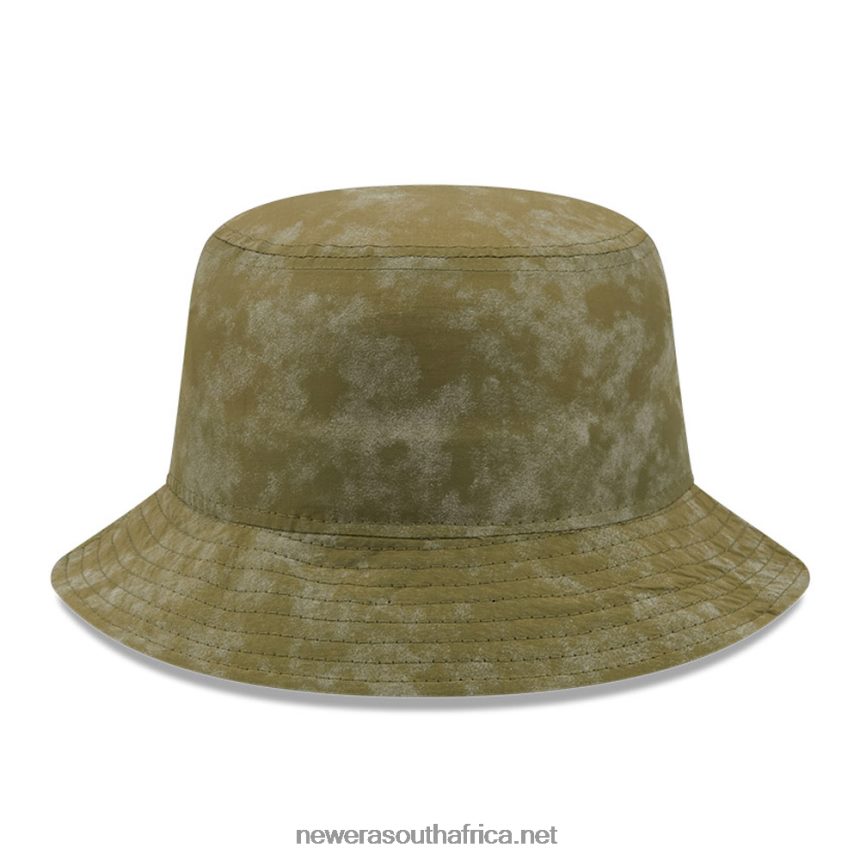 New York Yankees Texture Tie Dye Khaki Bucket Hat New Era TRBRBN2299