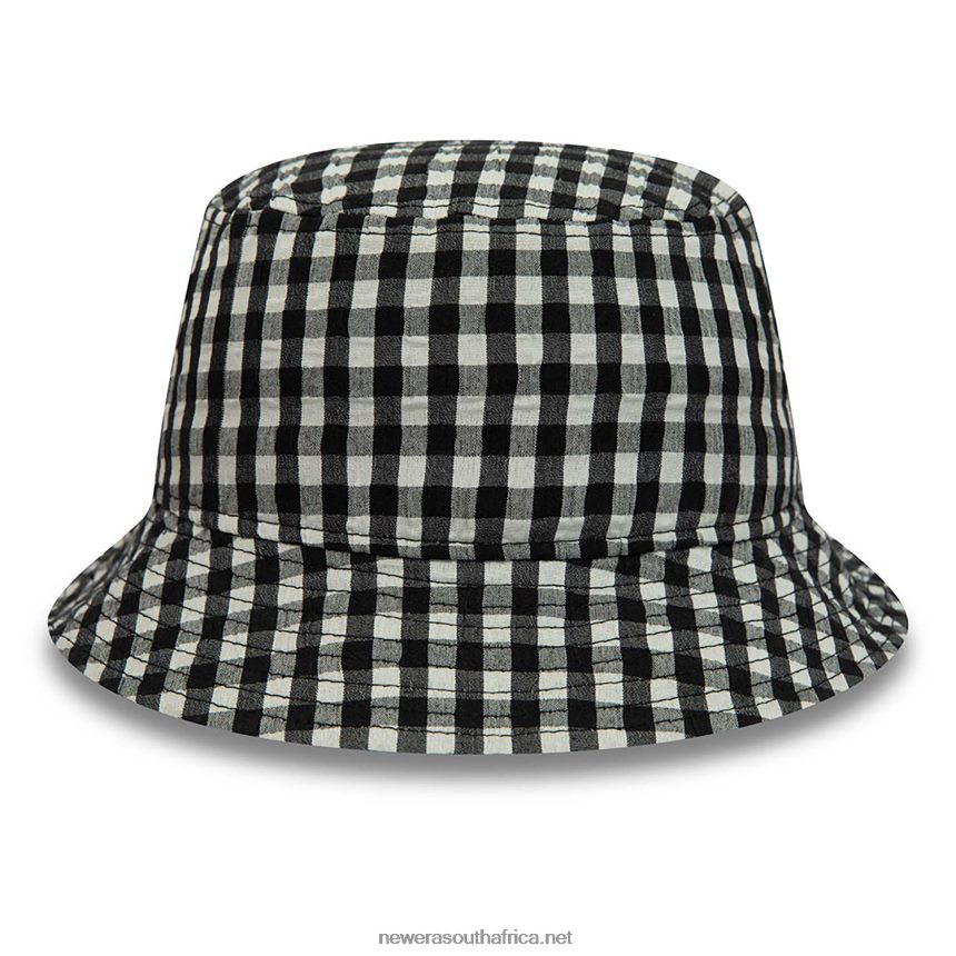 New York Yankees Womens Gingham Tapered Black Bucket Hat New Era TRBRBN2296