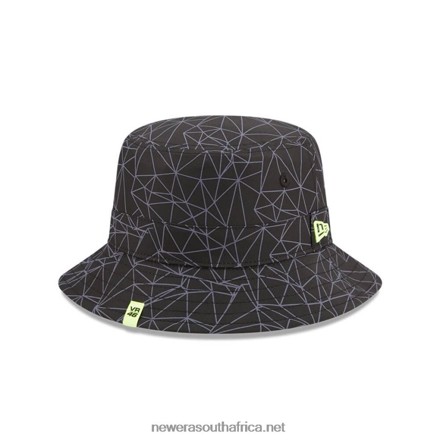 VR46 Geometric Print Black Bucket Hat New Era TRBRBN2303