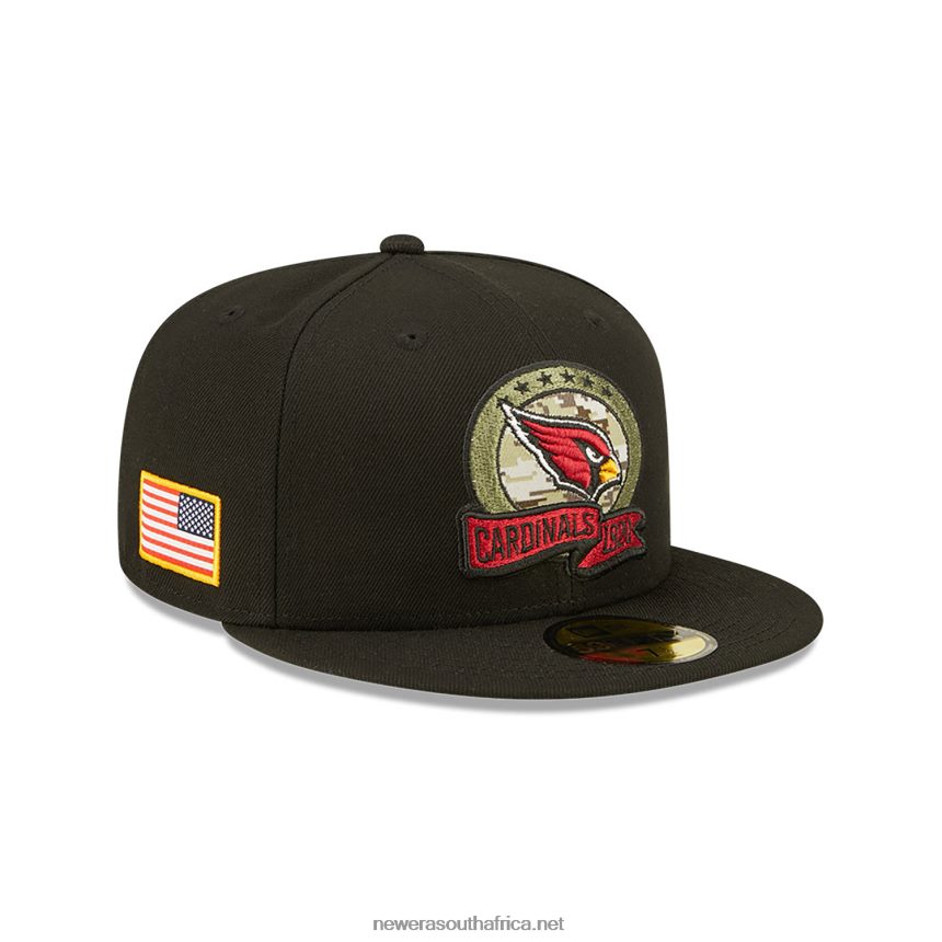 Arizona Cardinals NFL Salute to Service Black 59FIFTY Fitted Cap New Era TRBRBN1299