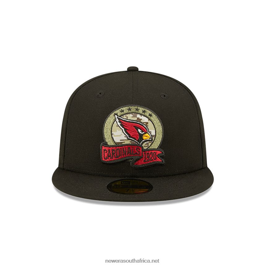 Arizona Cardinals NFL Salute to Service Black 59FIFTY Fitted Cap New Era TRBRBN1299