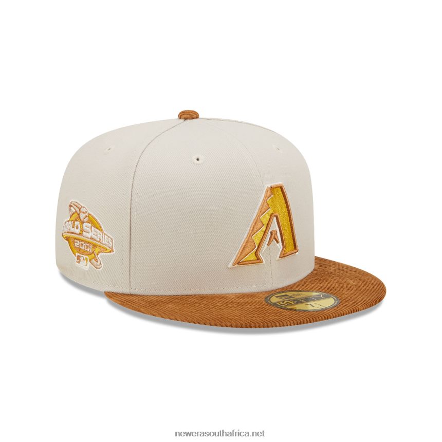 Arizona Diamondbacks Cord Visor Stone 59FIFTY Fitted Cap New Era TRBRBN405