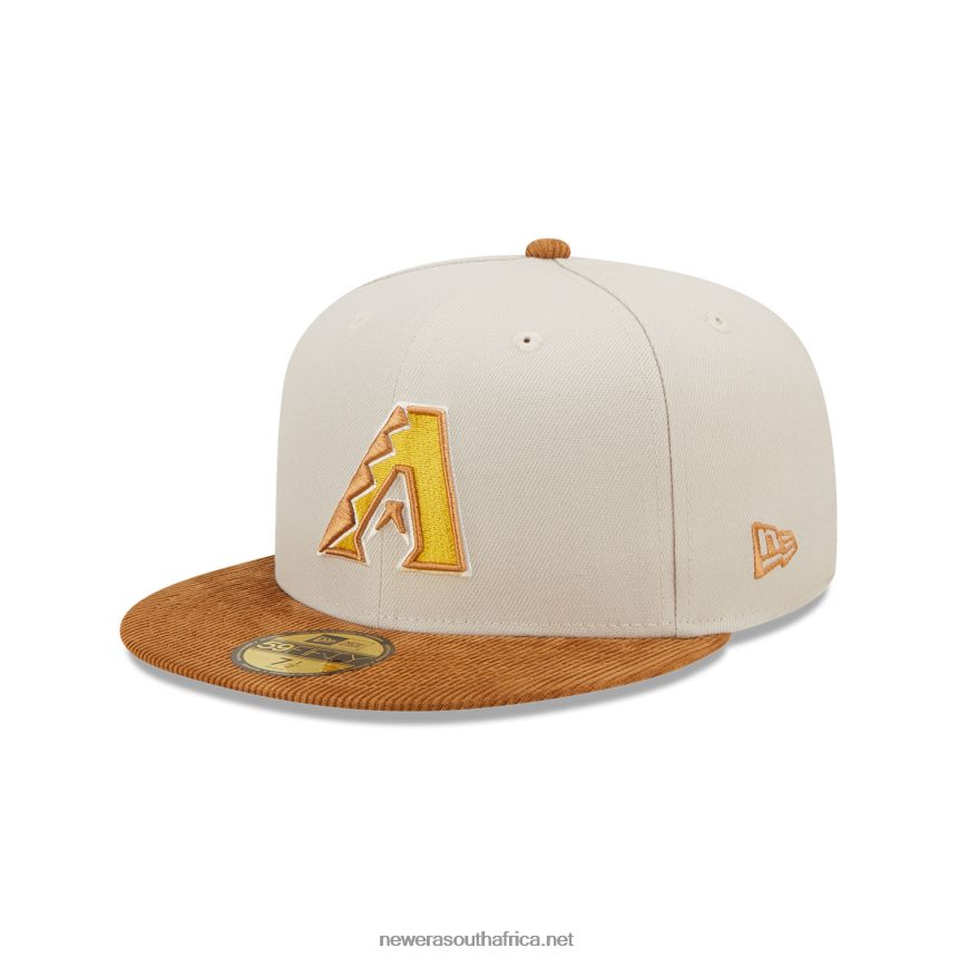 Arizona Diamondbacks Cord Visor Stone 59FIFTY Fitted Cap New Era TRBRBN405