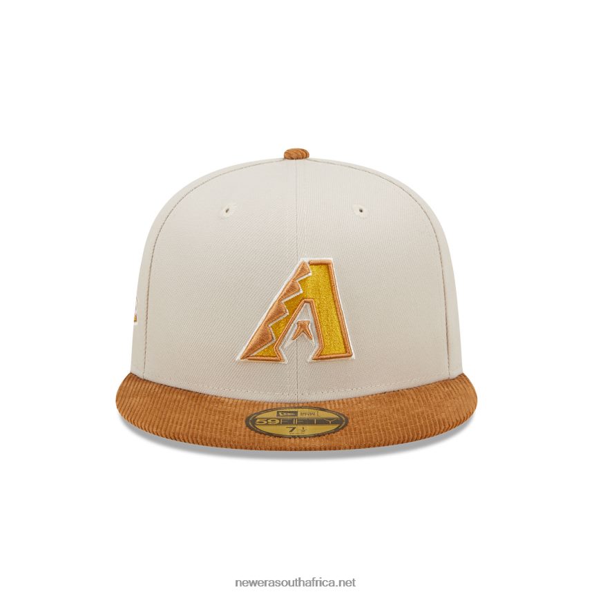 Arizona Diamondbacks Cord Visor Stone 59FIFTY Fitted Cap New Era TRBRBN405