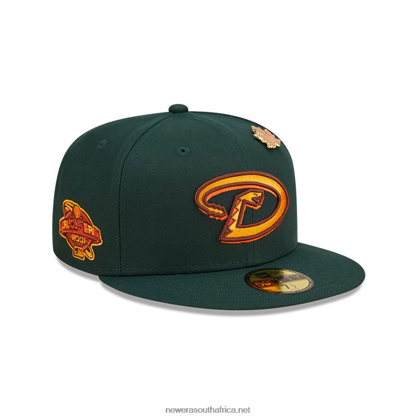 Arizona Diamondbacks Leafy Dark Green 59FIFTY Fitted Cap New Era TRBRBN412