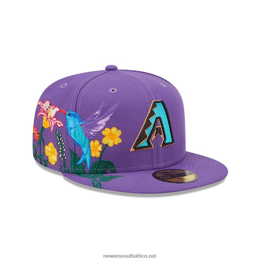 Arizona Diamondbacks MLB Blooming Purple 59FIFTY Fitted Cap New Era TRBRBN32