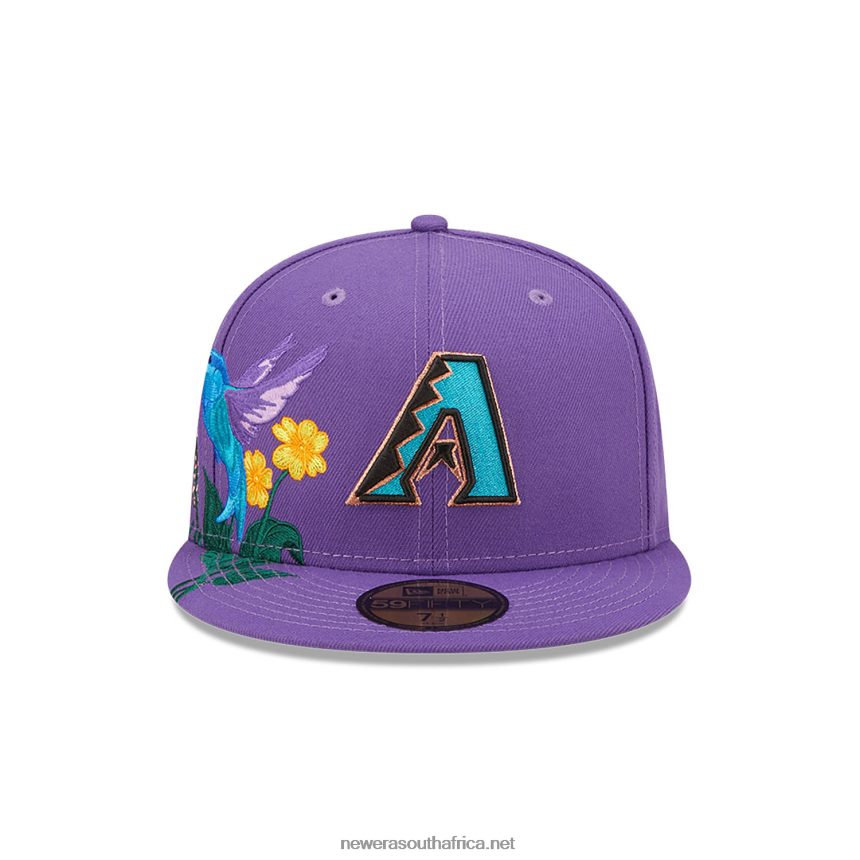 Arizona Diamondbacks MLB Blooming Purple 59FIFTY Fitted Cap New Era TRBRBN32