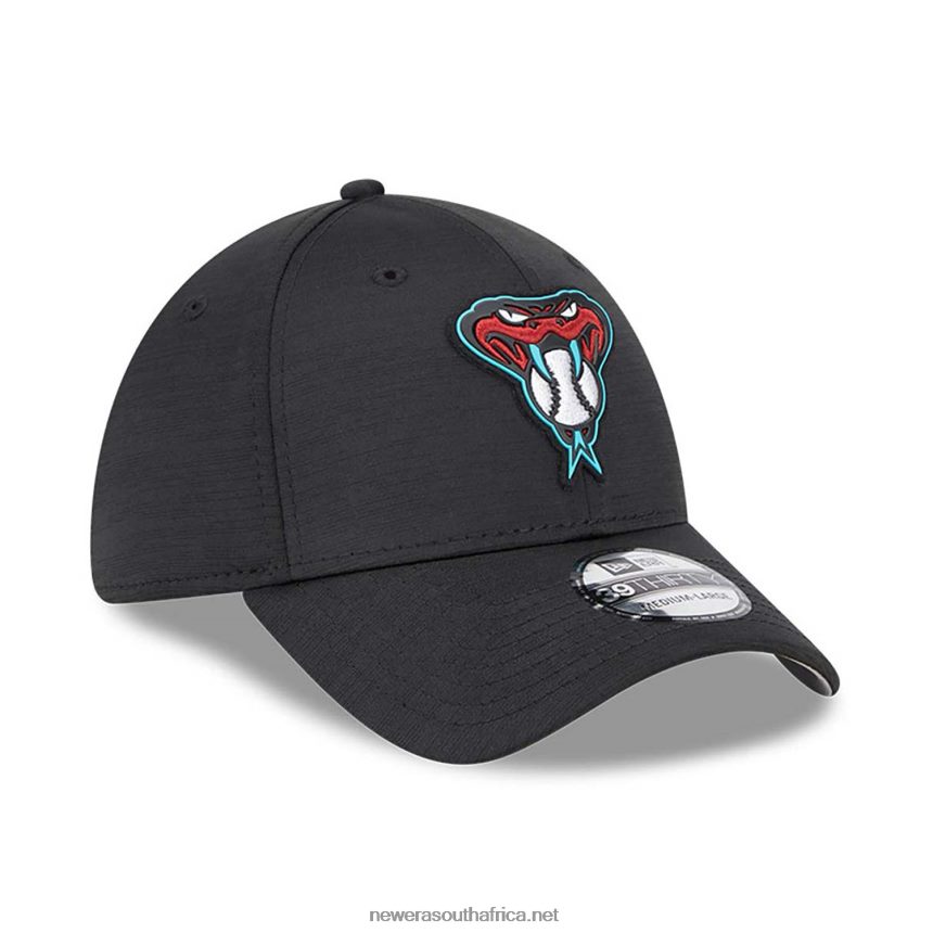 Arizona Diamondbacks MLB Clubhouse Black 39THIRTY Stretch Fit Cap New Era TRBRBN2171