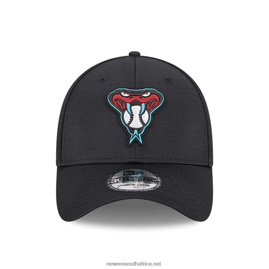 Arizona Diamondbacks MLB Clubhouse Black 39THIRTY Stretch Fit Cap New Era TRBRBN2171