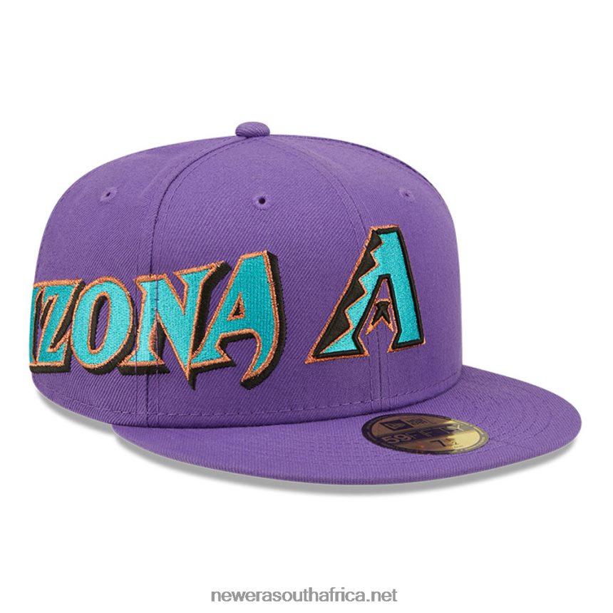 Arizona Diamondbacks MLB Side Split Purple 59FIFTY Fitted Cap New Era TRBRBN605