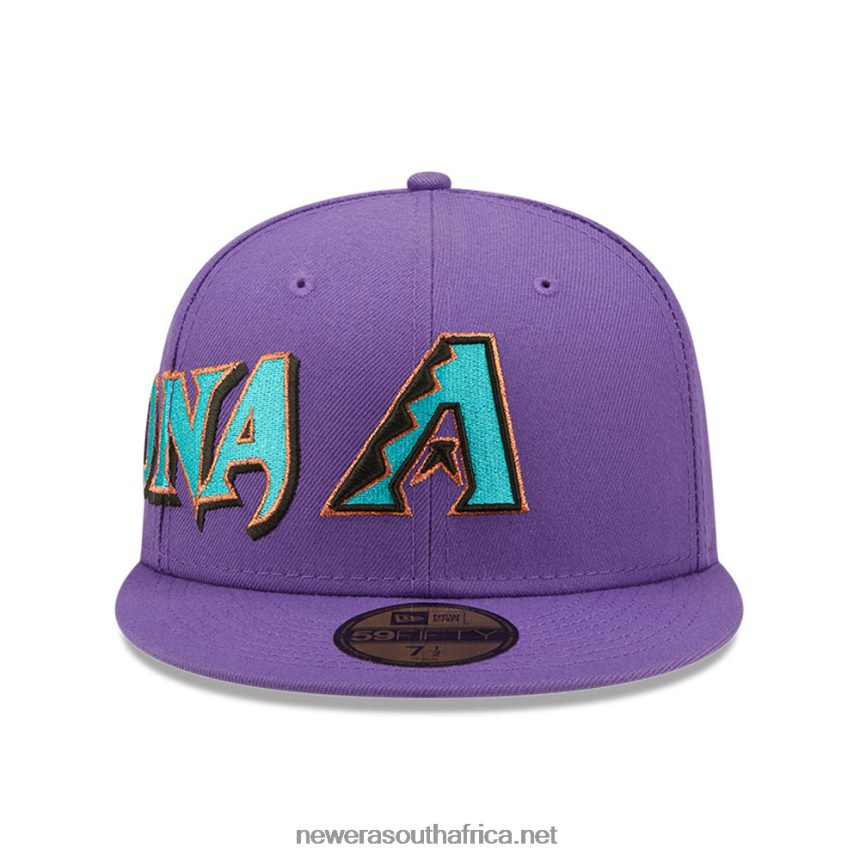 Arizona Diamondbacks MLB Side Split Purple 59FIFTY Fitted Cap New Era TRBRBN605