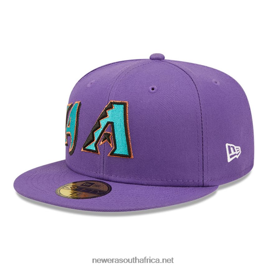 Arizona Diamondbacks MLB Side Split Purple 59FIFTY Fitted Cap New Era TRBRBN605