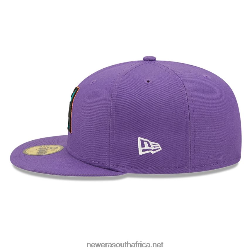 Arizona Diamondbacks MLB Side Split Purple 59FIFTY Fitted Cap New Era TRBRBN605