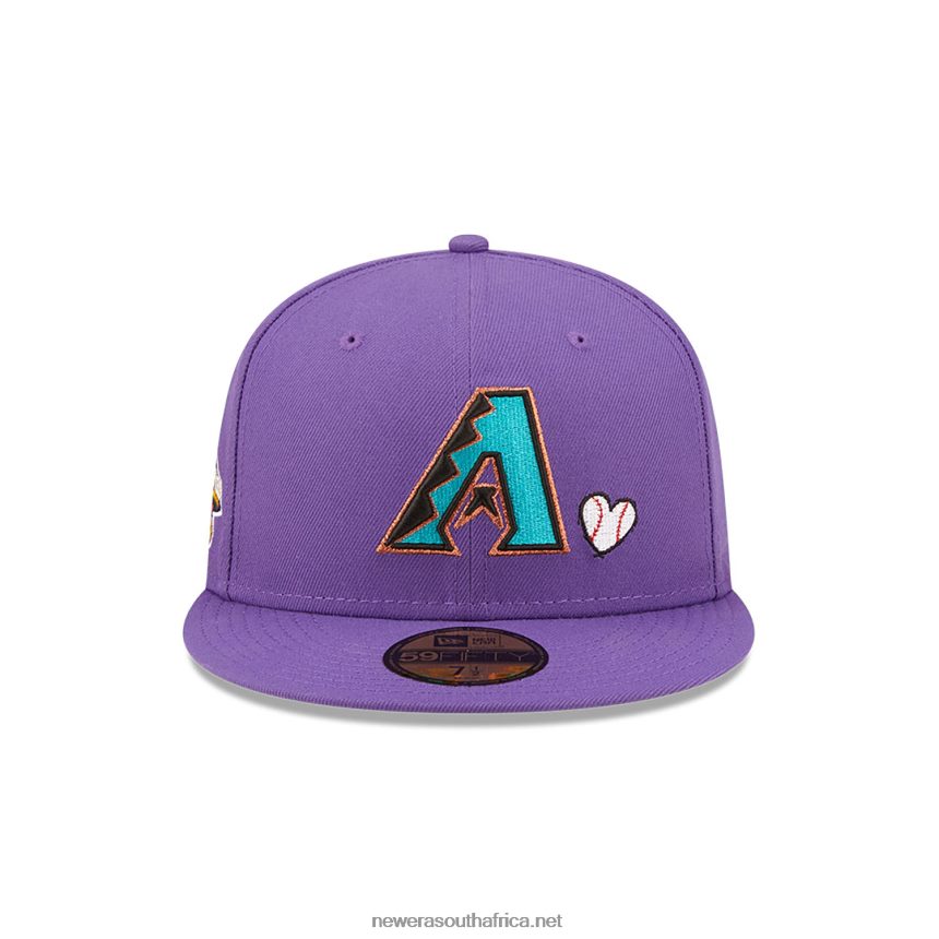 Arizona Diamondbacks MLB Team Heart Purple 59FIFTY Fitted Cap New Era TRBRBN1131