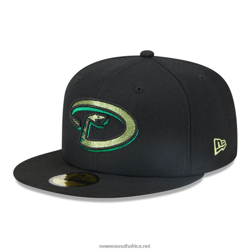 Arizona Diamondbacks Metallic Pop Black 59FIFTY Fitted Cap New Era TRBRBN66