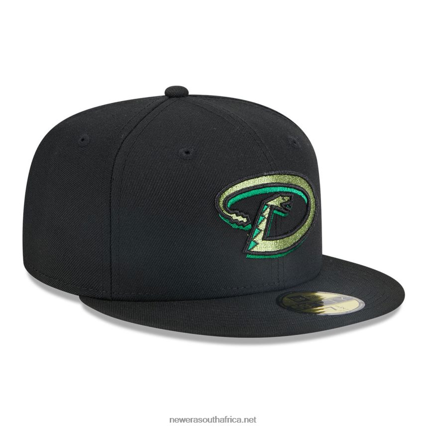 Arizona Diamondbacks Metallic Pop Black 59FIFTY Fitted Cap New Era TRBRBN66