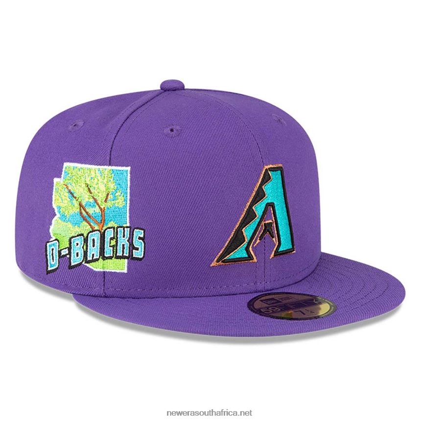 Arizona Diamondbacks Stateview Purple 59FIFTY Fitted Cap New Era TRBRBN1108