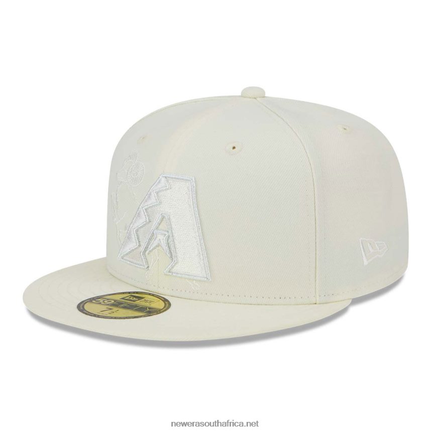 Arizona Diamondbacks Zodiac White 59FIFTY Fitted Cap New Era TRBRBN6