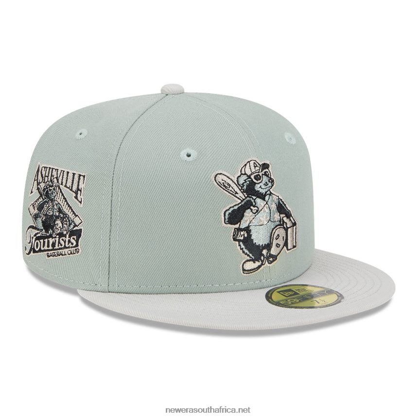 Ashville Tourists Hometown Roots Green 59FIFTY Fitted Cap New Era TRBRBN501