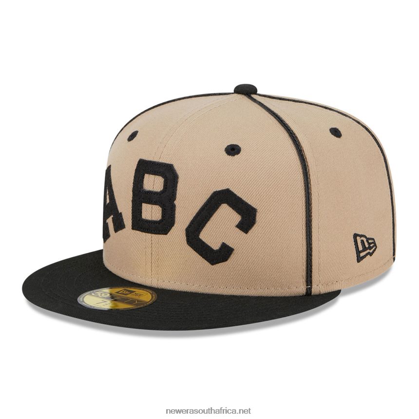 Atlanta Black Crackers Negro League Beige 59FIFTY Fitted Cap New Era TRBRBN1101