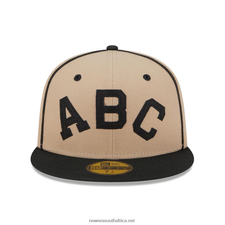 Atlanta Black Crackers Negro League Beige 59FIFTY Fitted Cap New Era TRBRBN1101