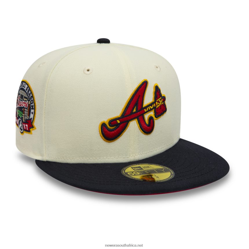 Atlanta Braves 2017 Chrome White 59FIFTY Fitted Cap New Era TRBRBN1401