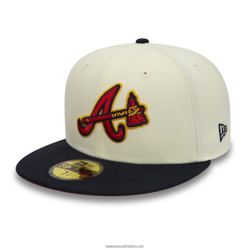 Atlanta Braves 2017 Chrome White 59FIFTY Fitted Cap New Era TRBRBN1401