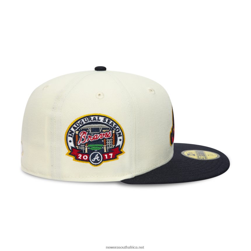 Atlanta Braves 2017 Chrome White 59FIFTY Fitted Cap New Era TRBRBN1401