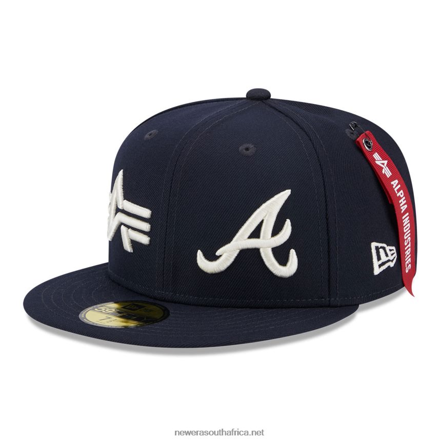 Atlanta Braves Alpha Industries X MLB Navy 59FIFTY Fitted Cap New Era TRBRBN735
