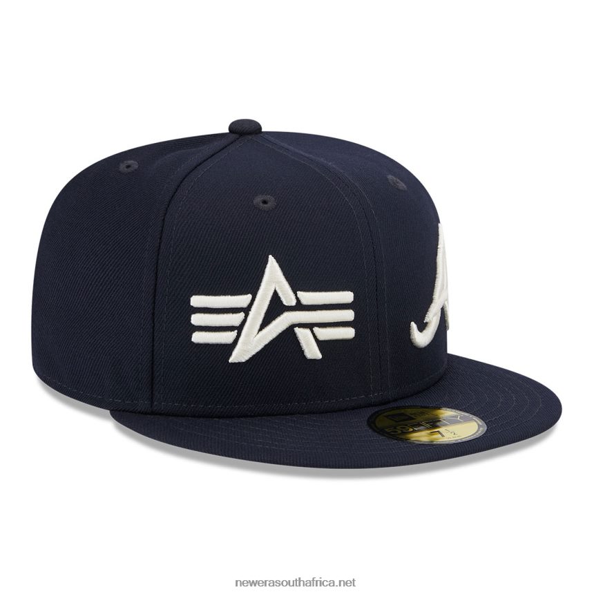 Atlanta Braves Alpha Industries X MLB Navy 59FIFTY Fitted Cap New Era TRBRBN735