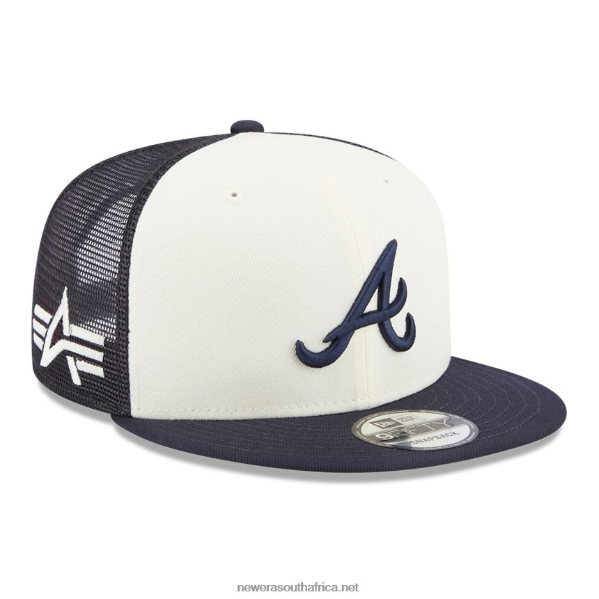 Atlanta Braves Alpha Industries X MLB Navy 9FIFTY Snapback Cap New Era TRBRBN1850