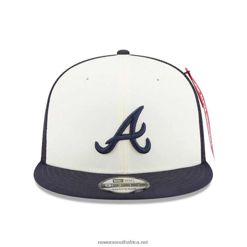 Atlanta Braves Alpha Industries X MLB Navy 9FIFTY Snapback Cap New Era TRBRBN1850