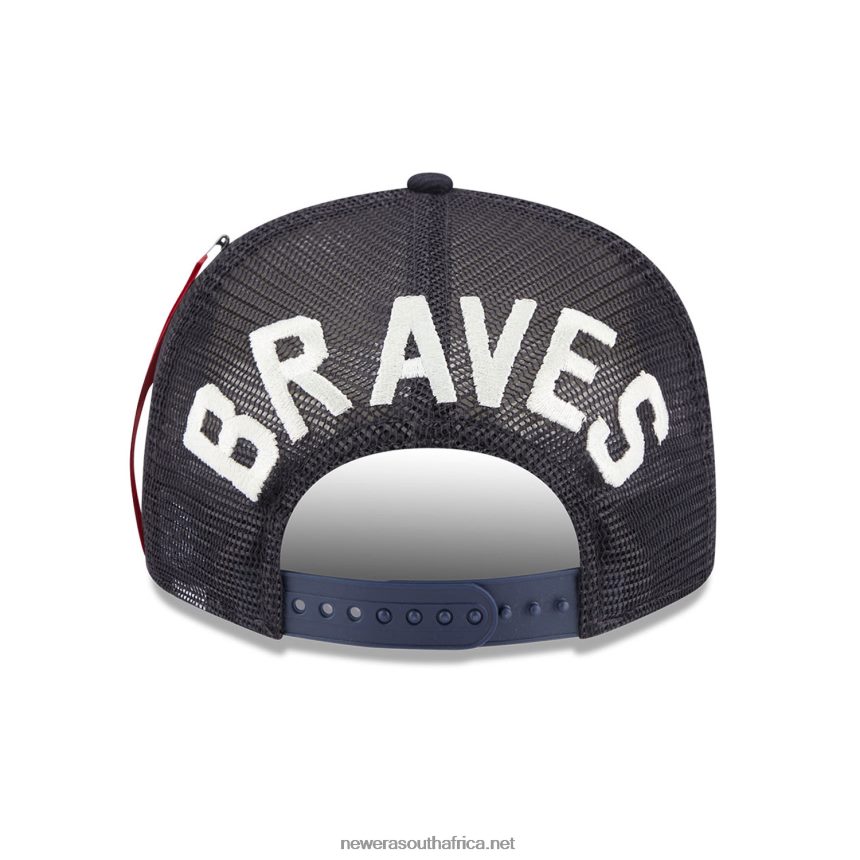 Atlanta Braves Alpha Industries X MLB Navy 9FIFTY Snapback Cap New Era TRBRBN1850