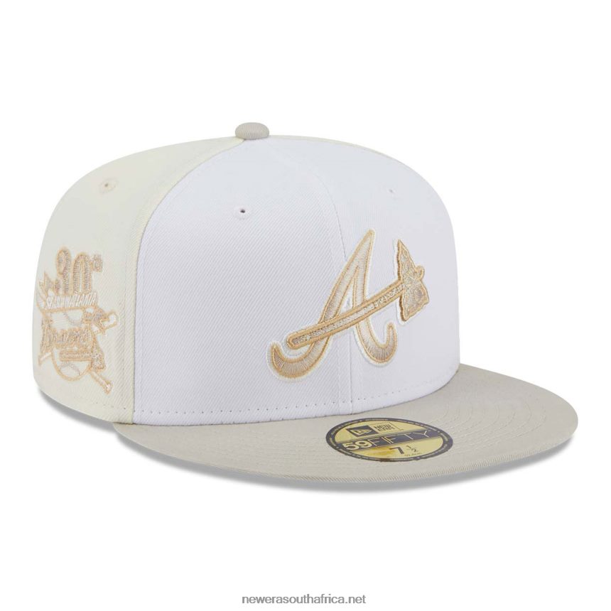Atlanta Braves Anniversary Light Beige 59FIFTY Fitted Cap New Era TRBRBN1099