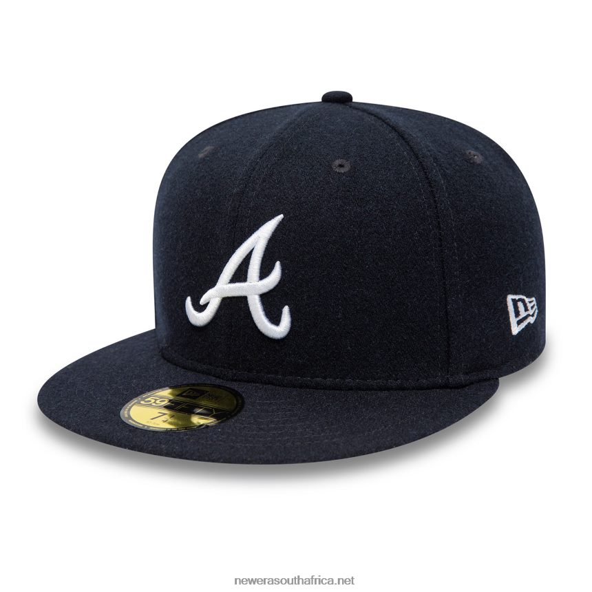 Atlanta Braves Anniversary Wool Navy 59FIFTY Fitted Cap New Era TRBRBN82