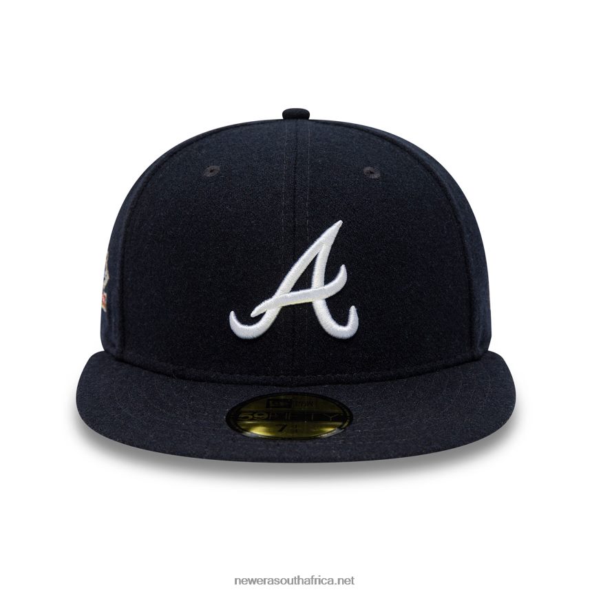 Atlanta Braves Anniversary Wool Navy 59FIFTY Fitted Cap New Era TRBRBN82